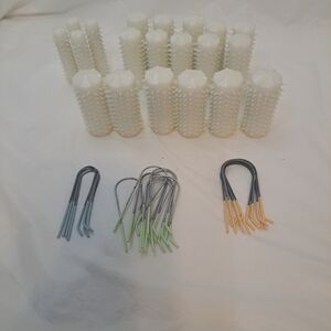 Replacement Clairol Kindness Deluxe Mist Hot Rollers -Set of 20 + Clips-VINTAGE